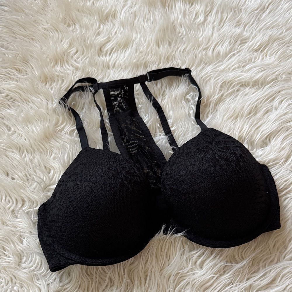 PINK Victoria's Secret Black Racerback Bra